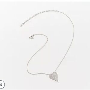 Diamonique x Jennifer Miller Signature Boxed Pave Heart, Necklace, MINI